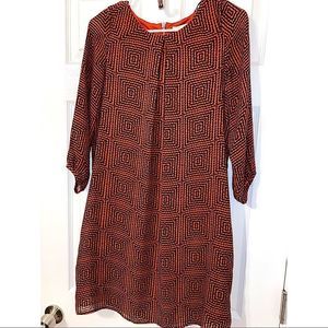 Geo Print 3/4 Sleeved Dress/Tunic